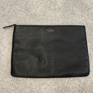Kate Spade Black Textured Toiletry Bag